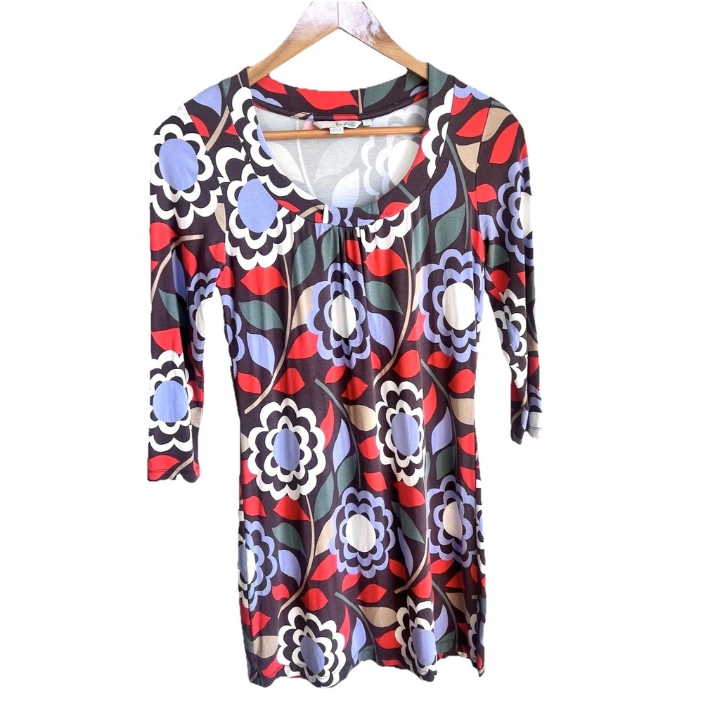 Boden Retro Fitted Brown Boho Dress Womens Size US 8 Regular
